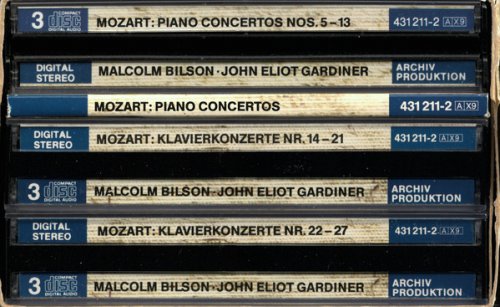 Malcolm Bilson, The English Baroque Soloists, John Eliot Gardiner - The Piano Concertos · Die Klavierkonzerte · Le Concertos Pour Piano (9 CDs) (1990)