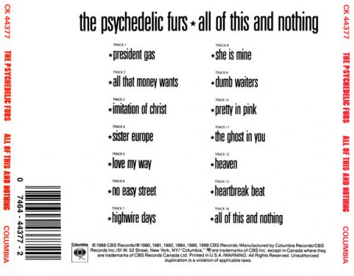 The Psychedelic Furs ‎– All Of This And Nothing (1988)