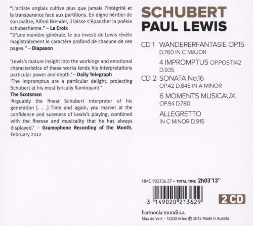 Paul Lewis - Franz Schubert: Works for Piano, Vol. 2 (2012) [Hi-Res]