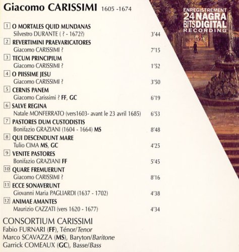 Consortium Carissimi, Vittorio Zanon - Carissimi, Durante, Monferrato, Graziani, Cima, Pagliardi, Cazzati: 12 Motets for 1, 2 & 3 men's voices (2005)