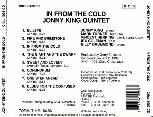 Jonny King Quintet - In From The Cold (1994) CD Rip