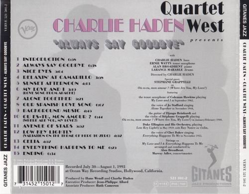 Charlie Haden Quartet West - Always Say Goodbye (1993) 320 kbps+CD Rip