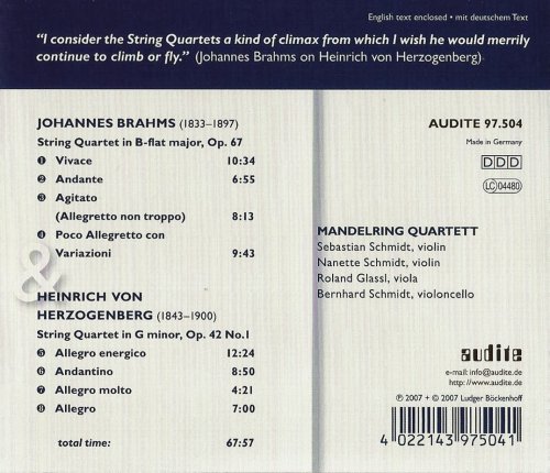 Mandelring Quartett - Brahms, Herzogenberg: String Quartets, Vol. 2 (2007) CD-Rip