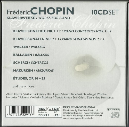 VA - Chopin Klavierwerke / Works for Piano (10 CDs) (2005)