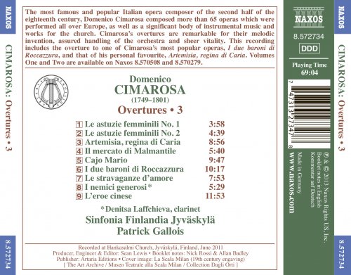 Sinfonia Finlandia, Patrick Gallois - Cimarosa: Overtures Volume 3 (2013) [Hi-Res]