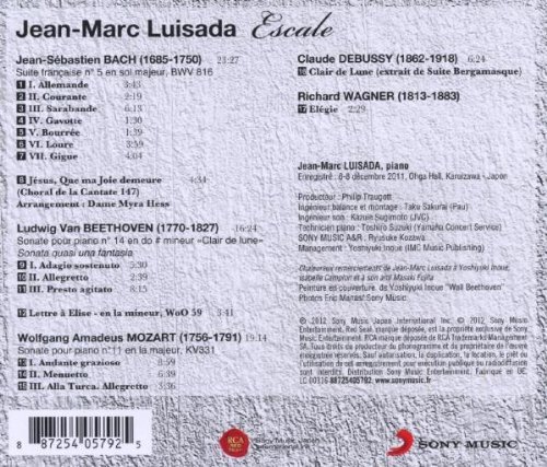Jean-Marc Luisada - "Escale" (Œuvres de Bach, Beethoven, Mozart) (2012)