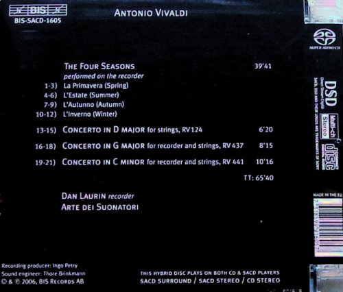 Arte Dei Suonatori, Dan Laurin - Vivaldi: The 4 Seasons (2006)