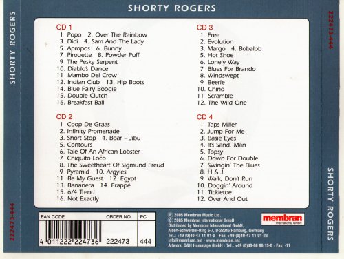 Shorty Rogers - Creative West Coast Swing Featuring Art Pepper, Shelly Manne A.M.O. (4CD, Quadromania, Box Set) (2005)