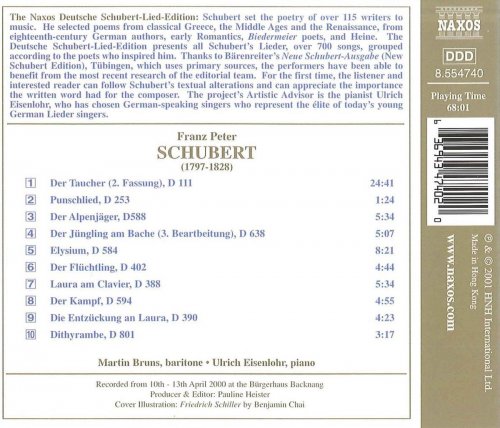 Martin Bruns, Ulrich Eisenlohr - Schubert: Schiller-Lieder, Vol.1 (2001)