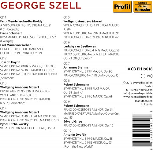 London Philharmonic Orchestra, New York Philharmonic Orchestra - George Szell: Concertos & Symphonies (2019)