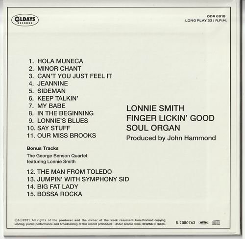 Lonnie Smith - Finger Lickin' Good (1967) CD Rip