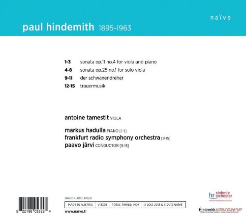 Markus Hadulla, Frankfurt Radio Symphony Orchestra, Paavo Järvi - Paul Hindemith: Bratsche! (2013) CD-Rip
