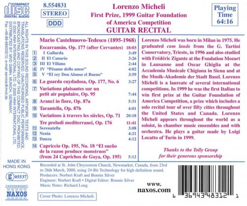 Lorenzo Micheli - Laureate Series: Lorenzo Micheli: Guitar Recital (2000)