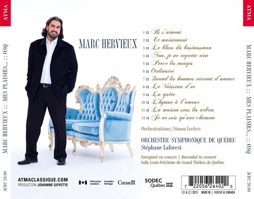 Stephane Laforest, Orchestre Symphonique De Québec, Marc Hervieux - Mes plaisirs... (2013)