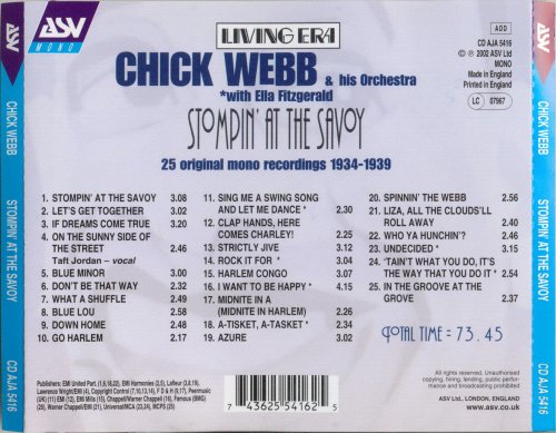 Chick Webb (feat. Ella Fitzgerald) - Stompin' At The Savoy (2002)