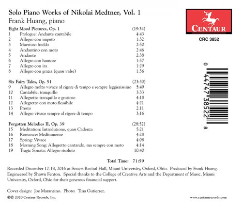 Frank Huang - Medtner: Solo Piano Works, Vol. 1 (2021) Hi-Res