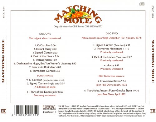 Matching Mole - Matching Mole (1972) [2012 2CD Deluxe Edition]