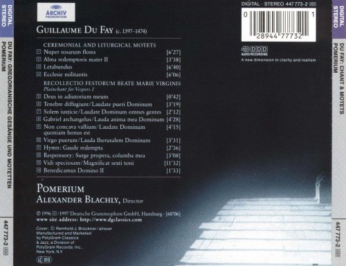 Pomerium, Alexander Blachly - Dufay: The Virgin & the Temple (Chant & Motets) (1997) CD-Rip