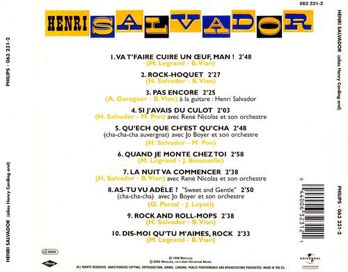 Henri Salvador - Alias Henry Cording and His Original Rock and Roll Boys (2002) CD-Rip