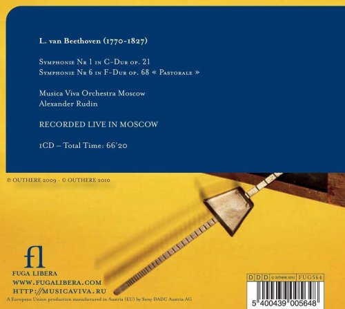 Musica Viva Orchestra Moscow, Alexander Rudin - Beethoven: Symphonies Nos. 1 & 6 "Pastorale" (2010)