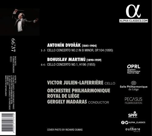 Orchestre Philharmonique Royal de Liège, Gergely Madaras, Victor Julien-Laferrière - Dvořák & Martinů: Cello Concertos (2021) [Hi-Res]