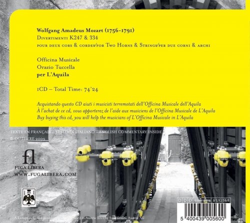 Officina Musicale, Orazio Tuccella - Mozart: Divertimenti K. 247 & 334 (2010)