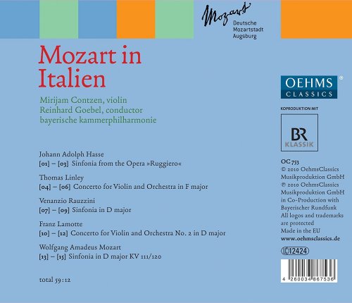 Mirijam Contzen, Bayerische Kammerphilharmonie, Reinhard Goebel - Mozart in Italien (2010)