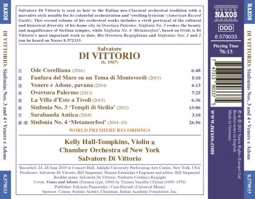 Kelly Hall-Tompkins, Chamber Orchestra of New York & Salvatore Di Vittorio - Salvatore Di Vittorio: Orchestral Works (2021) [Hi-Res]