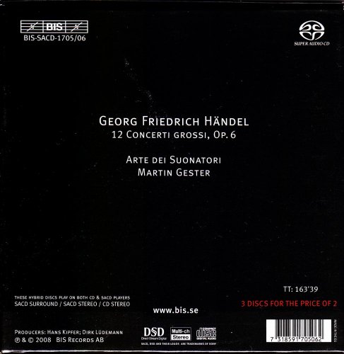 Arte dei Suonatori, Martin Gester - Handel: Concerti grossi, Op.6 (2008) [SACD]