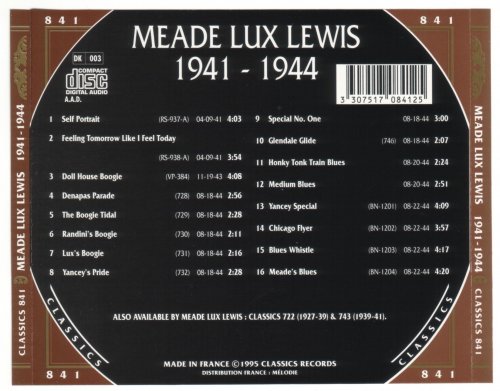 Meade Lux Lewis - The Chronological Classics: 1941-1944 (1995)