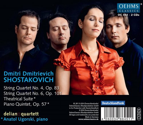 Delian::Quartet, Anatol Ugorski - Shostakovich: Works for String Quartet & Piano Quintet (2016)