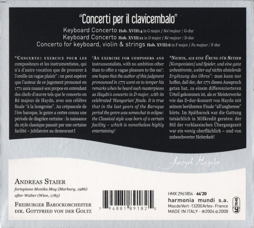 Andreas Staier - Haydn: Keyboard Concertos (2004) CD-Rip