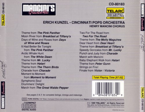 Erich Kunzel & Cincinnati Pops Orchestra - Mancini's Greatest Hits (1989)