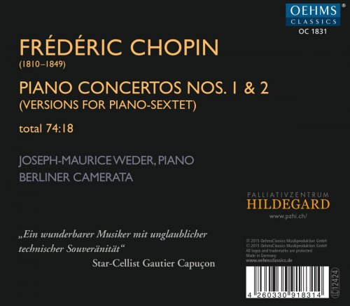 Joseph-Maurice Weder, Berliner Camerata - Chopin: Piano Concertos Nos. 1 & 2 (Arr. B. Kominek) (2016)