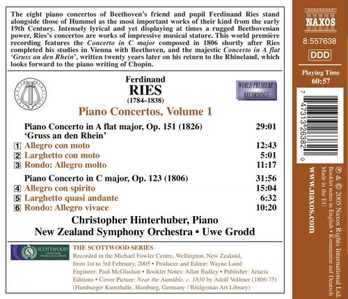 Christopher Hinterhuber, New Zealand Symphony Orchestra, Uwe Grodd - Ries: Piano Concertos, Vol. 1 (2005)