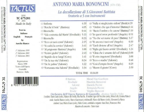 Orchestra dell'Opera Barocca di Guastalla, Sandro Volta - Antonio Maria Bononcini: La Decollazione di S.Giovanni Battista (2003)