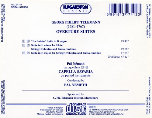 Capella Savaria, Pal Nemeth - Telemann: Three Overtures Suites (1999)