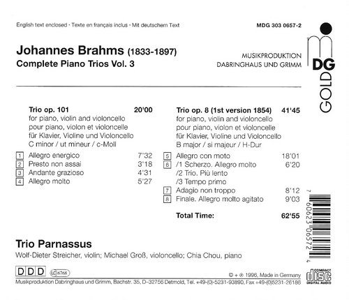 Trio Parnassus - Brahms: Complete Piano Trios, Vol. 3 (1996) CD-Rip