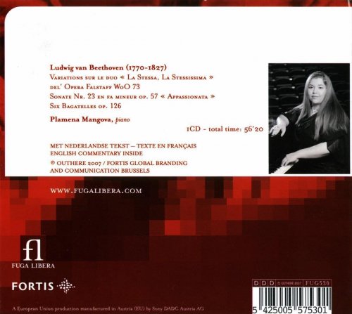 Plamena Mangova - Beethoven: Variations sur le duo "La Stessa, La Stessissima", Sonata No. 23 "Appassionata", Six Bagatelles Op. 126 (2008)