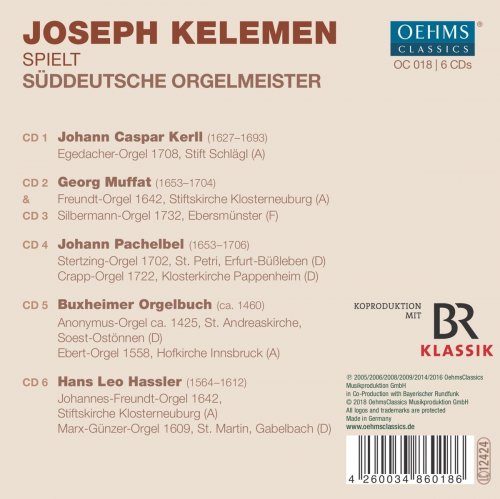 Joseph Kelemen - Süddeutsche Orgelmeister: Buxheimer Orgelbuch, Kerll, Muffat, Pachelbel, Hassler (2018)