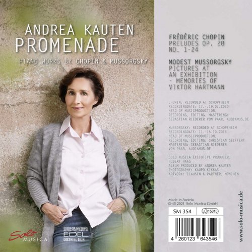 Andrea Kauten - "Promenade" - Works by Chopin & Mussorgsky (2021) [Hi-Res]