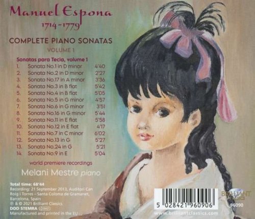 Melani Mestre - Espona: Complete Piano Sonatas, Vol. 1 (2021) [Hi-Res]