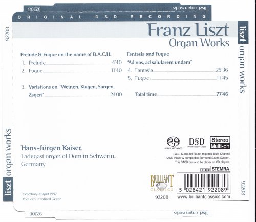 Hans-Jurgen Kaiser - Liszt: Organ Works (2006) [SACD]