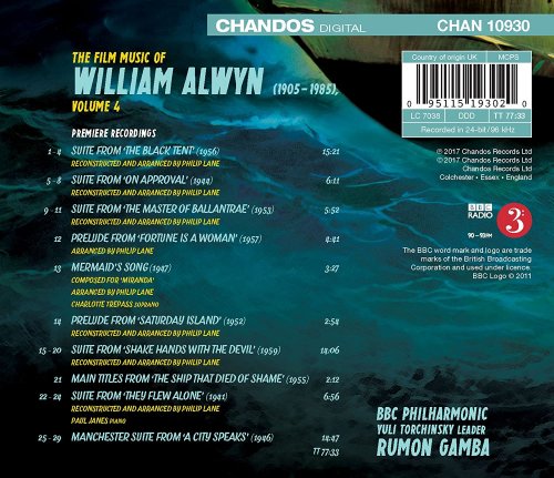 BBC Philharmonic Orchestra, Rumon Gamba - The Film Music of William Alwyn, Vol. 4 (2017) [Hi-Res]