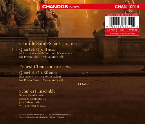 Schubert Ensemble - Saint-Saëns & Chausson: Piano Quartets (2016) [Hi-Res]