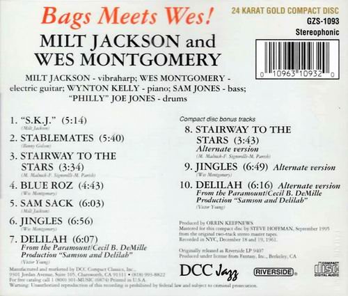 Milt Jackson & Wes Montgomery - Bags Meets Wes! (1961) 320 kbps+CD Rip