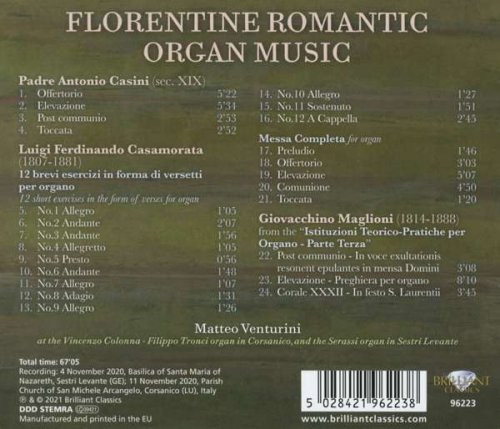 Matteo Venturini - Florentine Romantic Organ Music (2021)