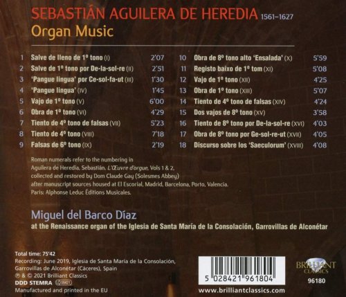 Miguel del Barco Díaz - Aguilera de Heredia: Organ Music (2021)