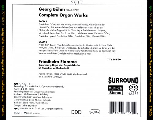 Friedhelm Flamme - Bohm: Complete Organ Works (2011) [SACD]