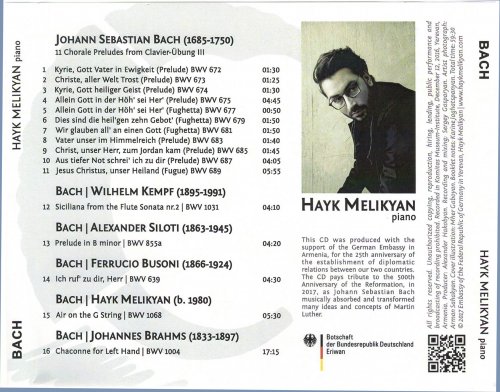 Hayk Melikyan - J.S.Bach: Chorale Preludes From Clavier-Ubung III and Piano Transcriptions (2017)